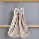 GobekUsa Bowknot Coral Velvet Microfiber Hand Towels: Soft, Quick Dry, Absorbent Cleaning Cloth