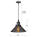 GobekUsa Black Cage Pendant Light Iron Industrial Retro Lighting for Home Decor