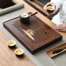 GobekUsa Bamboo Tea Tray: Natural, Rectangular Tea Board for Kung Fu Tea Set