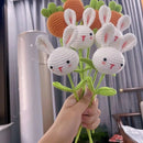 GobekUsa Knitted Sunflower & Rabbit Bouquet: Handmade Crochet DIY Home Decor & Gift