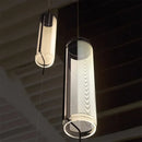 GobekUsa Glass Cylinder Chandelier: Sleek Indoor Lighting for Living Room & Dining Room