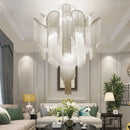 GobekUsa LED Flower Tassels Ceiling Chandelier for Living Room and Staircase