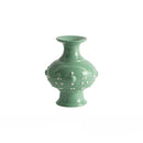 GobekUsa Chinese-style Retro Ceramic Vase, Handmade Relief Pot Flower Vase for Home Decor
