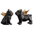 GobekUsa French Bulldog Dog Sculpture Set - Resin Desktop Decor Ornaments