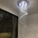 GobekUsa Large LED Crystal Spiral Chandelier for Modern Living Room, Staircase, Bedroom, Hotel