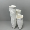 GobekUsa Abstract Coral Reef Ceramic Vase Triangle Shape Handicraft Home Decor Vase