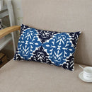 GobekUsa Ethnic Floral Canvas Cotton Embroidered Lumbar Pillow Case 30x50cm