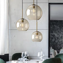 GobekUsa Industrial Retro LED Glass Pendant Light Chandelier for Kitchen Restaurant
