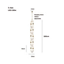 GobekUsa Crystal Gold Chain Chandelier Ceiling Lamp for Home Décor