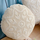 GobekUsa Crochet Cushion Cover Handmade Woven Pillow Case 40*40cm Square Circular Decorative Pillows