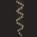 GobekUsa Crystal Gold LED Chandelier Modern Luxury Ceiling Lamp