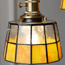 GobekUsa Brass LED Pendant Light with Adjustable Glass & Wood Hang Lamp