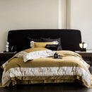 GobekUsa Luxe Egyptian Cotton Bedding Set - Full Queen King Duvet Cover Flat Sheet Pillowcases