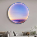 GobekUsa Circular Ring Sky Blue White Cloud Wall Lamp for Living Room Baby Bedroom