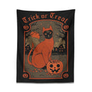 GobekUsa Halloween Cat Tapestry Wall Hanging for Sweet & Spooky Home Decor