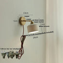 GobekUsa Ceramic LED Wall Light with Pull Chain Switch, Nordic Modern Design