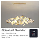 GobekUsa Ginkgo Leaf Chandelier: Elegant Nordic Art Luxury for Dining Room, Bedroom, Living Room