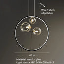 GobekUsa Clear Glass Bubble Chandelier LED Hanglamp G9 Loft Deco Lighting