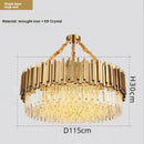 GobekUsa Crystal Ceiling Chandelier: Luxury Round LED Light for Living Room, Artistic Home Decor