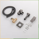 GobekUsa Bidet Faucet Shower Mixer: Cold Hot Water Tap, Brass, Square Sprayer Head