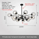 GobekUsa Glass Ball LED Chandelier for Bedroom and Dining Room