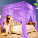 GobekUsa Lace Mosquito Net with Stainless Steel Bracket - Queen Size Bed Tent
