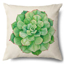GobekUsa Green Leaves Decorative Pillow Case - Simple Style Cotton Linen Sofa Cushion Cover