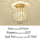 GobekUsa Crystal Glass LED Chandelier for Modern Living, Study, and Aisle Lighting