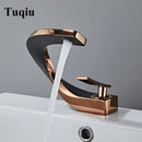 GobekUsa Brass Bathroom Basin Faucet in Elegant Rose Gold Finish