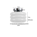 GobekUsa Creamy Glass Iron LED Ceiling Light - Modern Indoor Lighting Fixtures