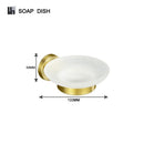 GobekUsa Brushed Gold Brass Bathroom Accessories Set: Hand Towel Bar, Toilet Paper Holder, Robe Hook