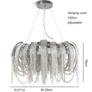GobekUsa Aluminum Chain Pendant Lights Postmodern Tassel Hanging Lamp for Dining Table