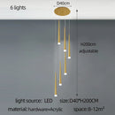 GobekUsa Golden Tapered LED Chandelier for Modern Living Room, Kitchen, Hall - Indoor Lighting