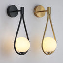 GobekUsa Glass Ball LED Wall lamp Nordic Modern Minimalist Bedroom Lighting Fixtures
