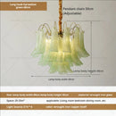GobekUsa Crystal Chandelier: French Light Luxury Retro Color Living Room Villa Dining Room Lamps