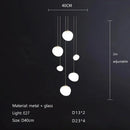GobekUsa Gregg Glass Pendant Light, Modern LED Hanging Lamp for Dining Kitchen Loft
