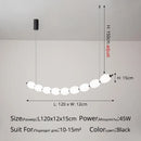 GobekUsa Bead Nordic Chandelier: Stylish Dining Room Pendant Light for Bar Table Adding Ambiance