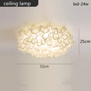 GobekUsa LED Petal Ceiling Chandelier for Living Room, Dimmable Round Bedroom Lamp