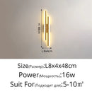 GobekUsa LED Strip Wall Lamp Luxury Loft Decor Bedroom Bedside Aisle Light