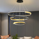 GobekUsa Black Gold LED Ceiling Chandelier Crystal Decorative Pendant Lamp for Dining Room Bedroom