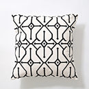 GobekUsa Geometric Embroidery Cushion Cover 45x45cm Black Grey Soft Cozy for Home Decor
