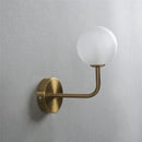 GobekUsa Glass Ball Metal Bend Wall Lamp for Living Room Bedroom, Nordic Retro Design