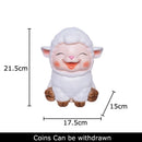 GobekUsa Little Lamb Child Savings Jar Piggy Bank Aesthetic Desk Ornament Sculpture