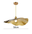 GobekUsa Gold Lotus Leaf Pendant Light: Nordic Luminaire for Living Room and Bedroom Decor