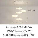 GobekUsa Cloud White Modern Chandelier Floating Pendant Lamp Kitchen Island Light