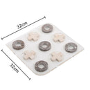 GobekUsa Acrylic Tic-Tac-Toe Chessboard Set - Geometric Art Desk Decoration with Casual Chess Pieces