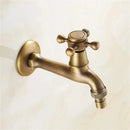 GobekUsa Antique Brass Garden Bibcock Tap Decorative Water Faucet for Bathroom and Outdoor Use