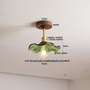 GobekUsa Glass Wood LED Ceiling Light Nordic Design for Living Room & Corridor