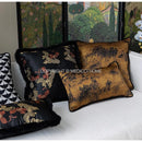 GobekUsa Chinoiserie Sunset Glow Landscape Accent Cushion Cover - Exquisite Retro Decor Pillowcase