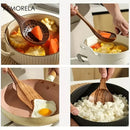 GobekUsa 5PCS Teak Wooden Cooking Spoon Set - Natural Kitchen Tableware Tools